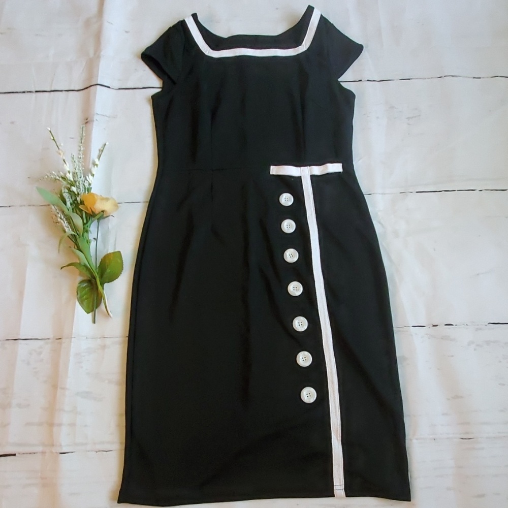 Vintage Inspired Black Cotton Dress